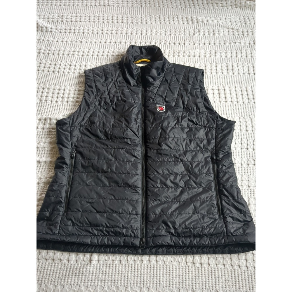 Fjallraven Expedition X Latt Puffer Vest Women's Black Sz XL Full Zip Mock Neck
